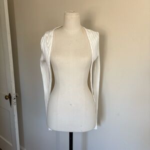 Simon Miller White Ribbed Cardigan